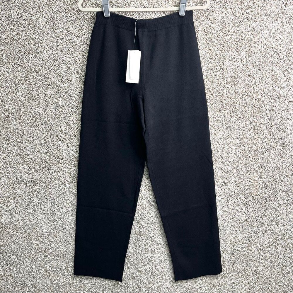 Eileen Fisher Pants Women’s Small Black Italian Yarn Knit Viscose Crepe Straight